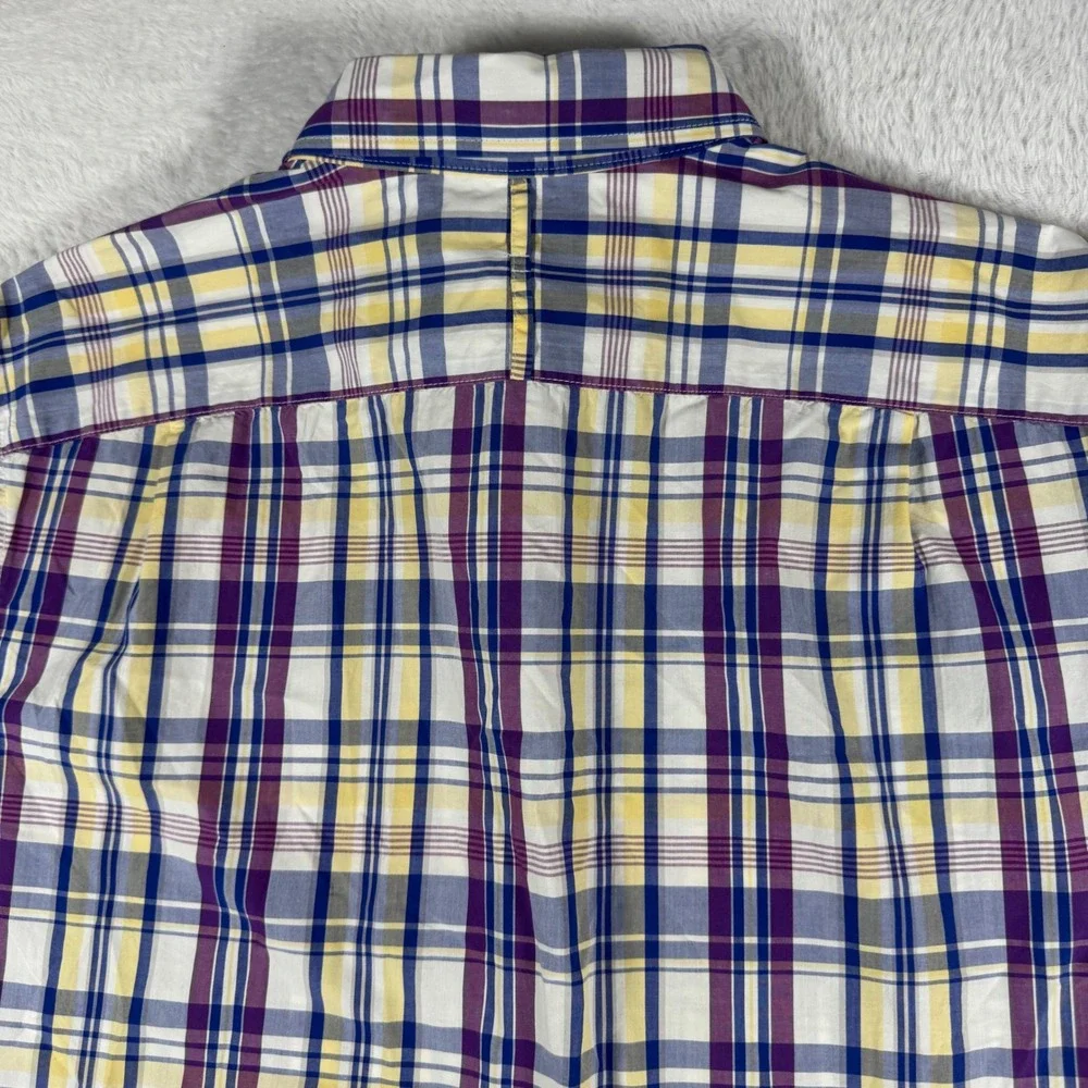 Banana Republic Button Down Shirt Mens M Multi‎ Plaid Excellent Soft Wash Cotton